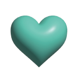 mint-colored heart icon